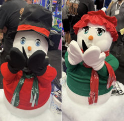 Snowman & Snowwoman Snow Machine Duo