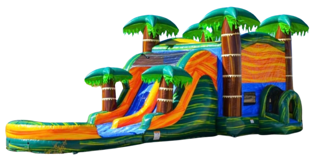 Palm Tree Bounce House Slide Combo (Wet or Dry)