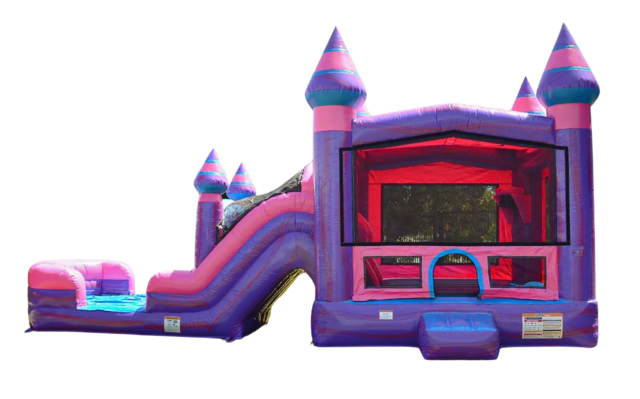 Pink Castle Bounce House Slide Combo (Wet or Dry)