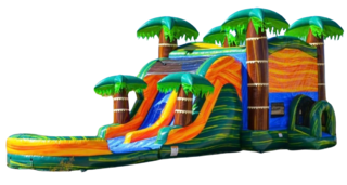 Palm Tree Bounce House Slide Combo (Wet or Dry)