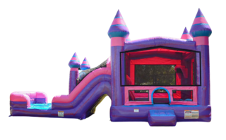 Pink Castle Bounce House Slide Combo (Wet or Dry)