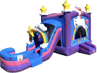 Unicorn Bounce House Slide Combo (Wet or Dry)