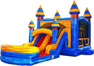 Fire and Ice Bounce House Slide Combo (Wet or Dry)
