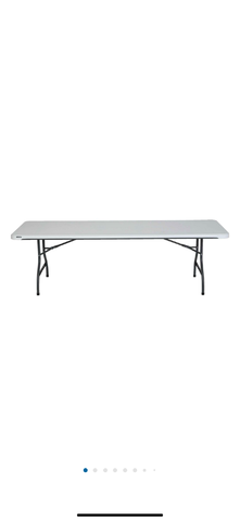 8’ White Table 