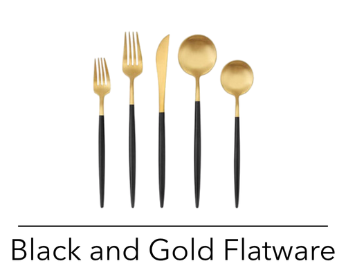 Black and Gold Flatware