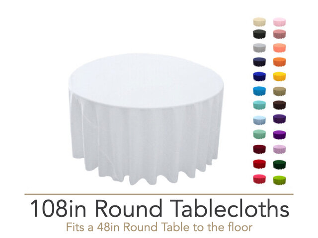 108in Round Tablecloths