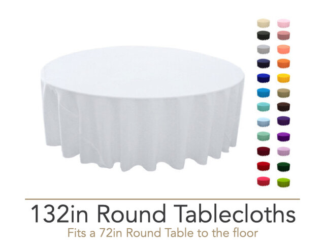 132in Round Tablecloths