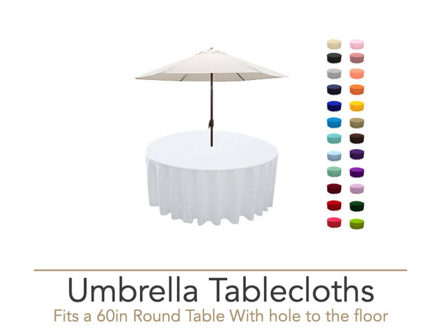 Tablecloths with Umbrella hole 