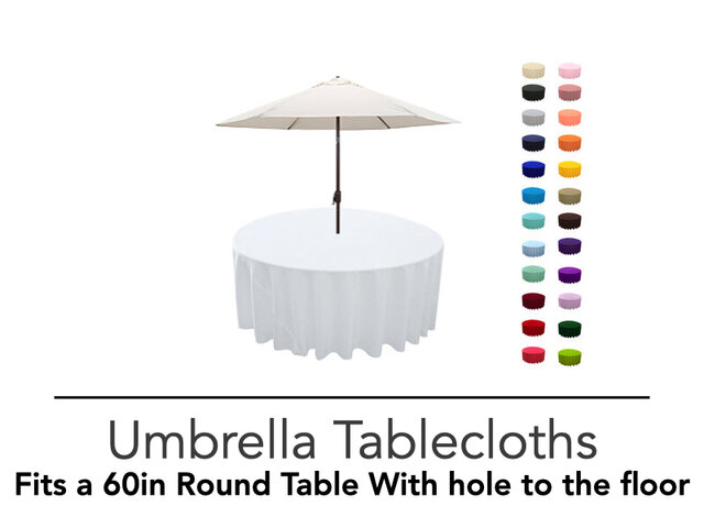 Polyester Tablecloths with Umbrella hole 