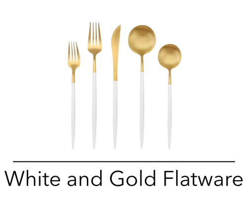 White and Gold Flatware