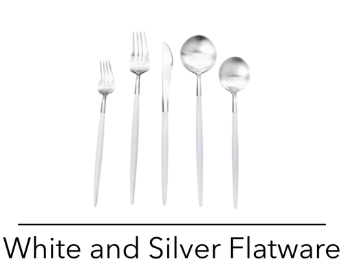 White and Silver Flatware