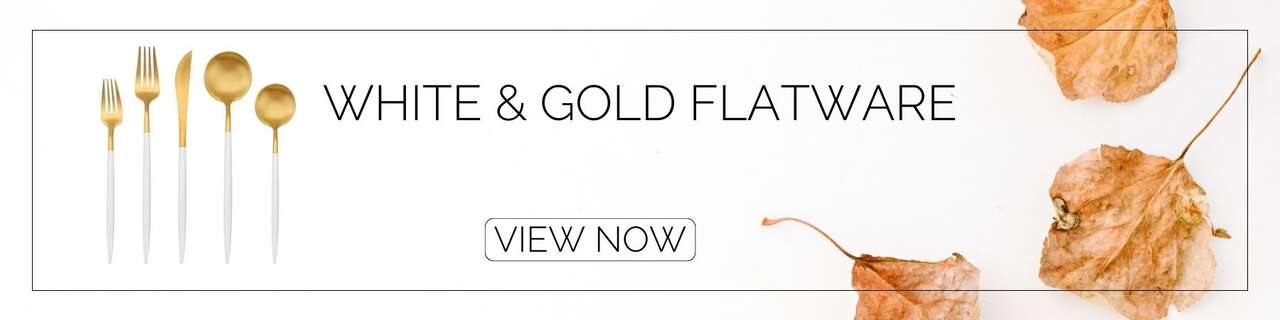 White and Gold Flatware