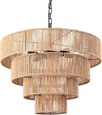 Lighting - 24in Rattan Chandelier