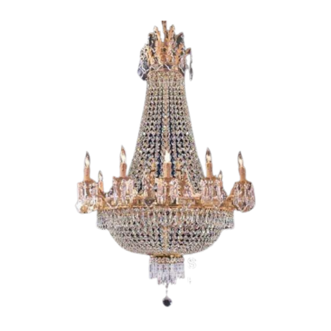 30in Gold Empire Chandelier
