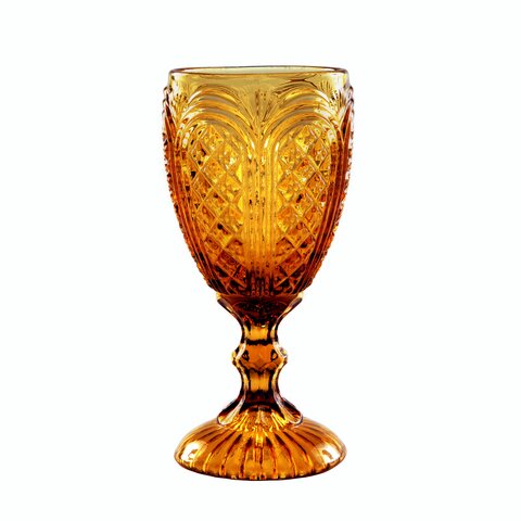 Glassware - Amber Carousel Goblet 10 oz (25 per rack) 