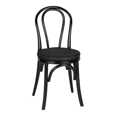 Black Bentwood Chair with Cushion