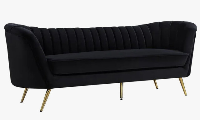 Lounge - Black Velvet Stella Sofa