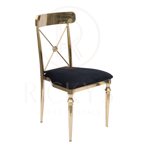 Chair - Black and Gold Rococo Chair
