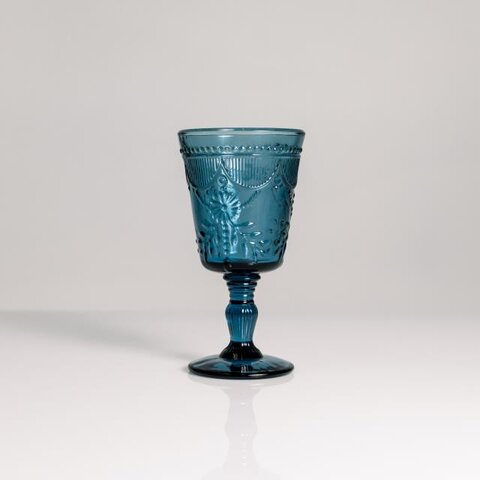 Glassware - Blue Debutante Goblet 10 oz (25 per rack) 