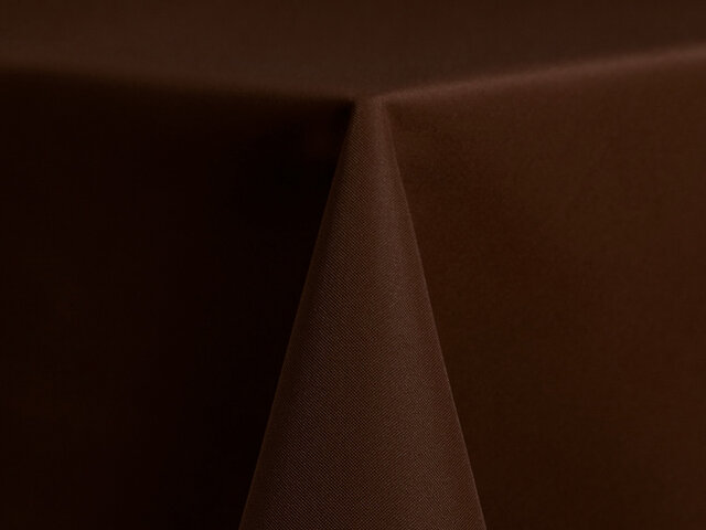 Brown Polyester 120in Round Tablecloth Fits our 60in Round Tables to the floor