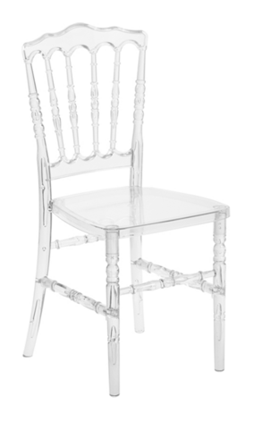 Clear Napoleon Chair (With Cushion)