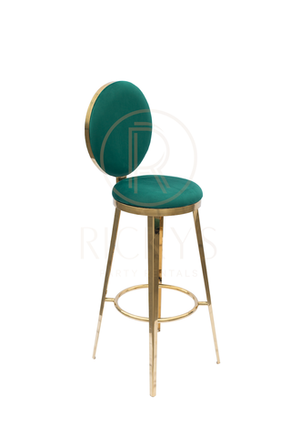 Seating - Emerald and Gold Washington Bar Stool