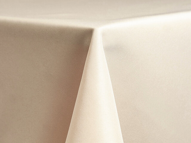 Linen - Ivory Polyester 100x156in Tablecloth 