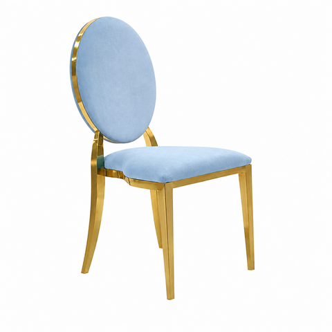 Chair - Light Blue and Gold Washington Chair