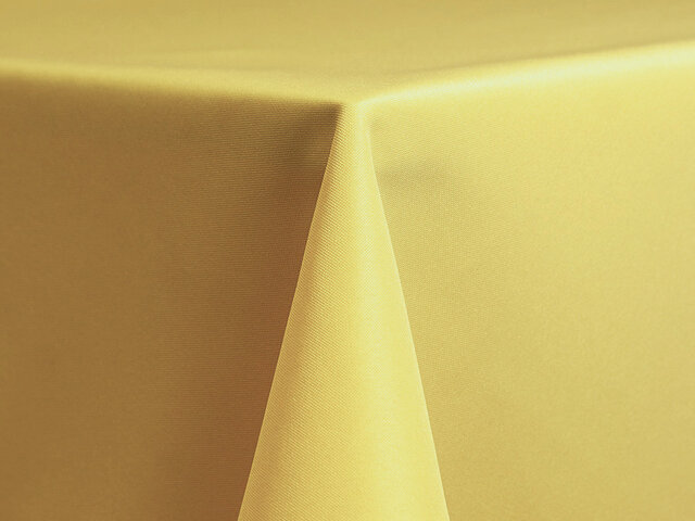 Light Yellow Polyester 108in Round Tablecloth Fits our 48in Round Tables to the floor
