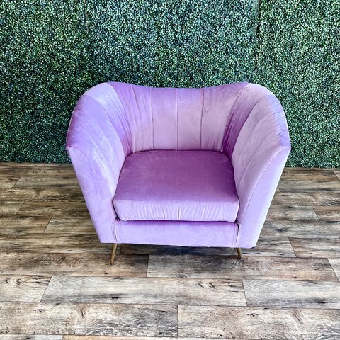Seating - Lilac Velvet Stella Lounge Chair