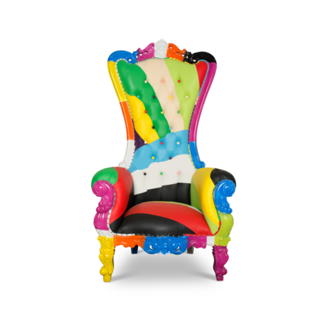 Mulitcolor Throne Chair Ricky S Party Rentals