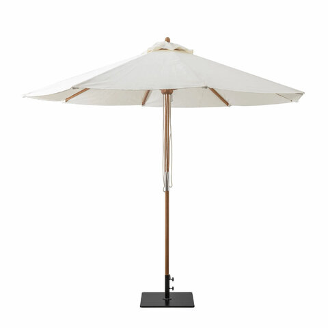 Umbrella - Natural 9ft Market Umbrella (With Base)