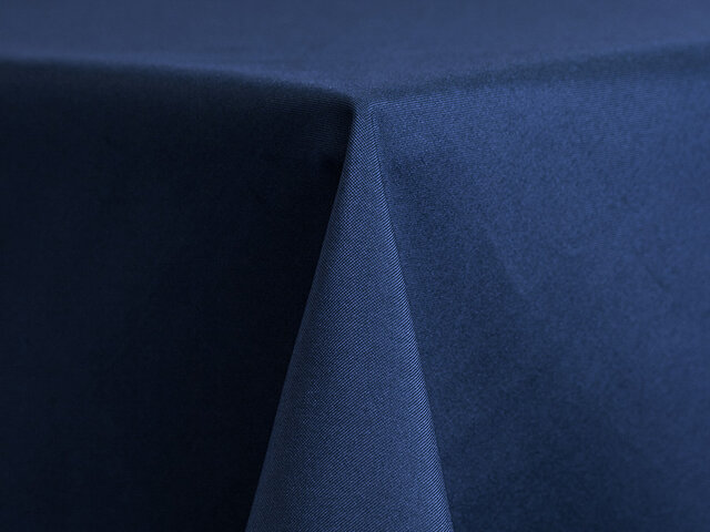 Linen - Navy Polyester 108in Round Tablecloth