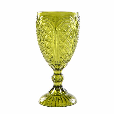 Glassware - Olive Carousel Goblet 10 oz (25 per rack) 