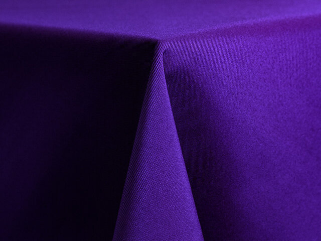 Purple Polyester 120in Round Tablecloth Fits our 60in Round Tables to the floor