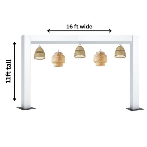 Lighting - 11x17ft Truss with Assorted Rattan Pendants 