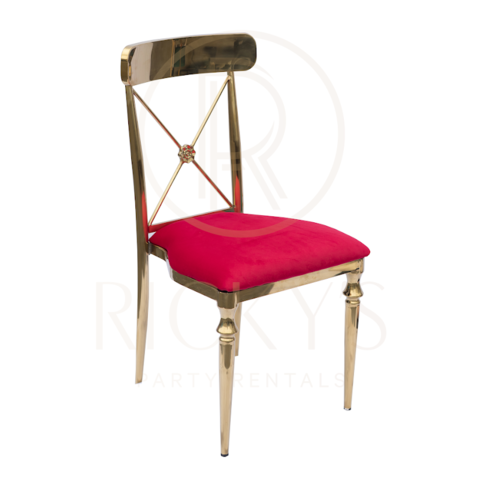 Chair - Red and Gold Rococo Chair