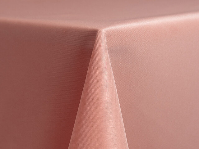 Dusty Rose Polyester 108in Round Tablecloth Fits our 48in Round Tables to the floor