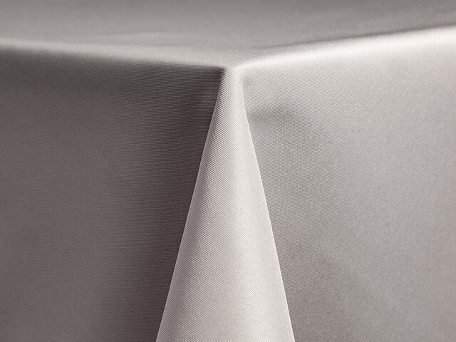 Linen - Silver Polyester 120in Round Tablecloth 