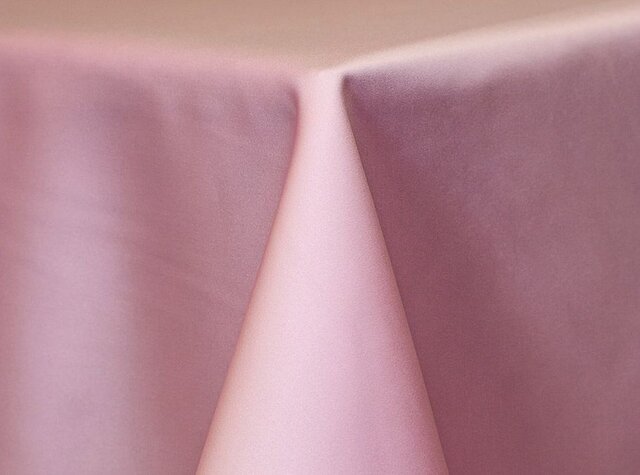 Pink Lamour 120in Round Tablecloth Fits our 60in Round Tables to the floor