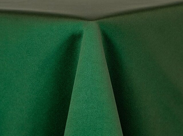 Green Lamour 120in Round Tablecloth Fits our 60in Round Tables to the floor