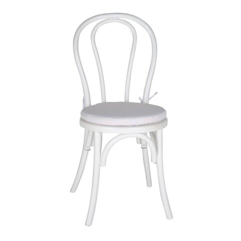 White Bentwood Chair with Cushion