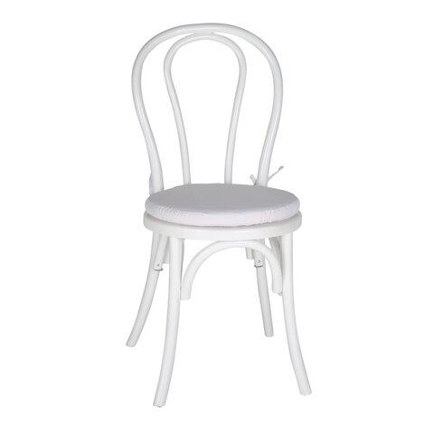 Chair - White Bentwood Chair with Cushion