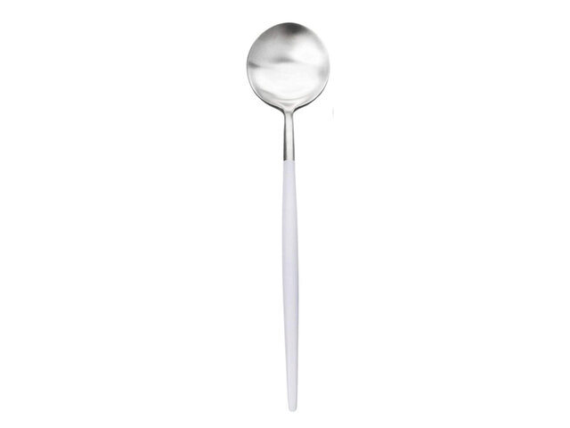 Flatware - White/Silver Tablespoon (10 pack)