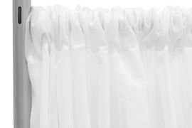 White Chiffon Pipe and Drape (Adjustable)
8-10ft High
6-10ft wide sections