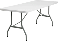 6ft Long Table 6ft Long, 30in Wide, 30in High Seats 6 Guest