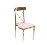 Blush and Gold Rococo Chair