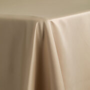 Champagne Lamour 100x156in Tablecloth Fits our Queen Tables to the floor