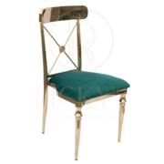 Emerald and Gold Rococo Chair
