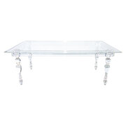 8ft Ghost Dining Table 8ft Long, 48in Wide, 30in High Seats 8-10 Guest